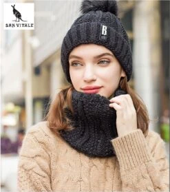 San Vitale® - Muts En Col-Sjaal - Beanie Muts - Gebreid - Warme Muts - Wintermuts - Gevoerd Wol - Zwart 19 San Vitale® - Muts En Col-Sjaal - Beanie Muts - Gebreid - Warme Muts - Wintermuts - Gevoerd Wol - Zwart -Bol Winkel 1061x1200 1