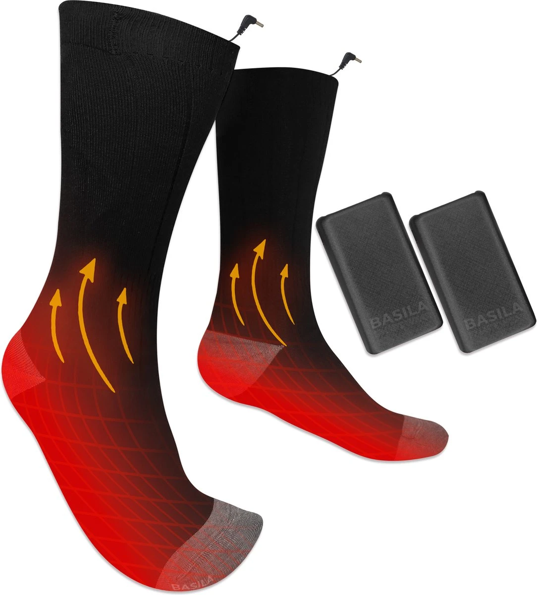 Basila® Elektrische Sokken - Zwart - Unisex Voor Vrouwen En Mannen - Free Size - 4000mAh Accu - USB Oplaadbaar - Verwarmde Sokken Met Accu 3 Basila® Elektrische Sokken - Zwart - Unisex Voor Vrouwen En Mannen - Free Size - 4000mAh Accu - USB Oplaadbaar - Verwarmde Sokken Met Accu
