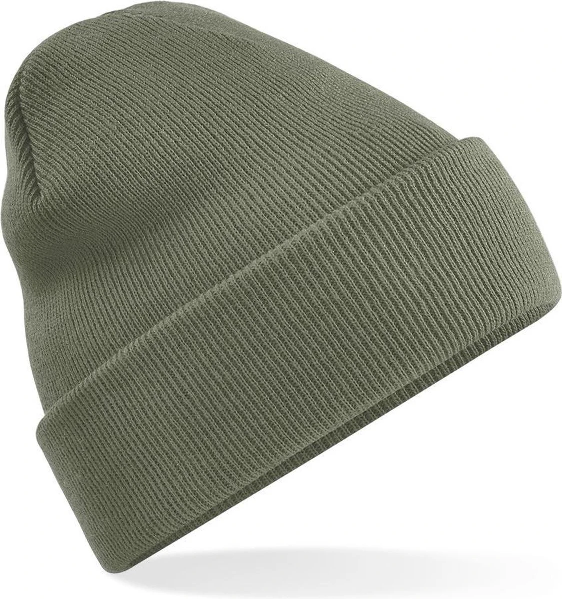 Merkloos Beechfield Original Cuffed Beanie Olive Green 3 Merkloos Beechfield Original Cuffed Beanie Olive Green