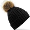 Beechfield Dames Muts Met Pompon - One Size - Zwart 1 Beechfield Dames Muts Met Pompon - One Size - Zwart -Bol Winkel 1128x1200 2
