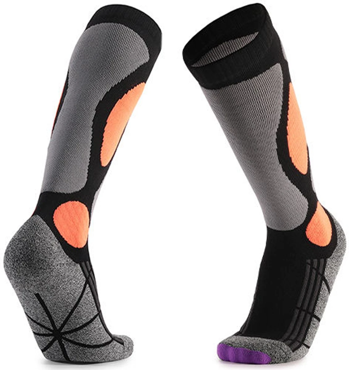 MyStand Skisokken - Wintersportsokken - Skiën Snowboarden Of Wandelen - Wintersokken Compressie - Dames/Heren - One Size - Maat 37 Tot 47 - Oranje 3 MyStand Skisokken - Wintersportsokken - Skiën Snowboarden Of Wandelen - Wintersokken Compressie - Dames/Heren - One Size - Maat 37 Tot 47 - Oranje