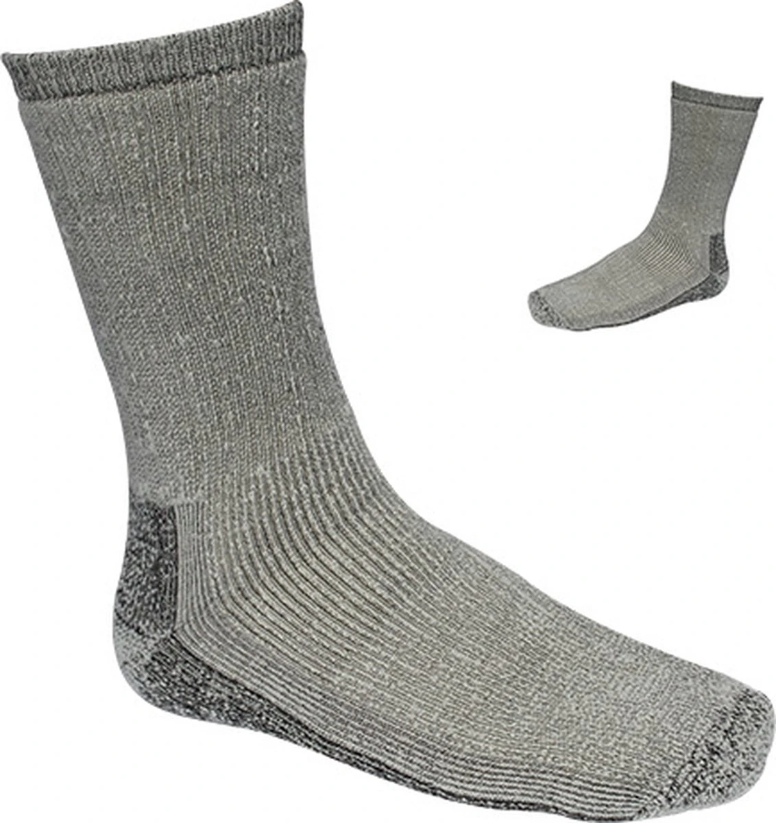 2-Pack Dikke Wollen Thermosokken Met Badstof Voering S5 - Unisex - Grijs - Maat 43-45 5 2-Pack Dikke Wollen Thermosokken Met Badstof Voering S5 - Unisex - Grijs - Maat 43-45 - Afbeelding 3