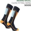 Norfolk - Skisokken - 63% Merino Wol Skisokken - Schokabsorptie Lichtgewicht Skisokken - Blauw - 39-42 - Courchevel