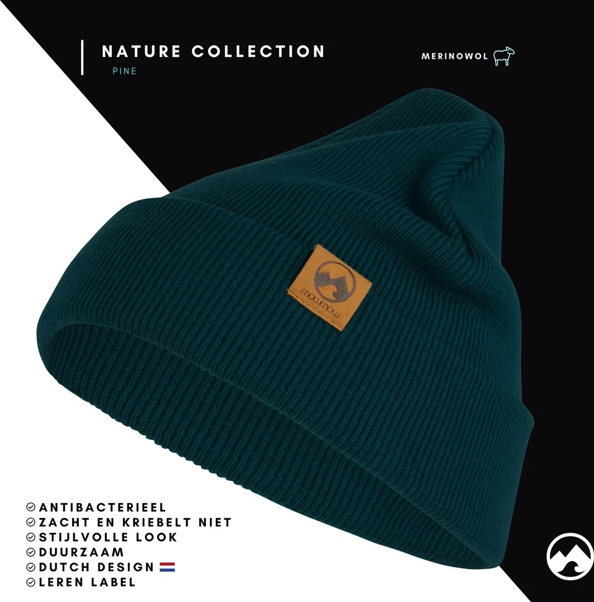 MowMow® Muts | Merino | Beanie | One Size Fits All | Unisex | Volwassenen 4 MowMow® Muts | Merino | Beanie | One Size Fits All | Unisex | Volwassenen - Afbeelding 2