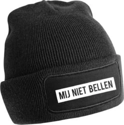 Mij Niet Bellen Rustaagh Muts - Beanie - Muts Heren – Muts Dames – Mutsen – Mutsen Heren – Mutsen Dames – Muts Heren Winter – Muts Heren Zwart – Muts Heren Beanie – Muts Dames Winter – Winter Muts Voor Heren – Zwarte Muts