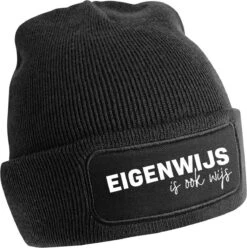 Eigenwijs Is Ook Wijs Rustaagh Muts - Beanie - Muts Heren – Muts Dames – Mutsen – Mutsen Heren – Mutsen Dames – Muts Heren Winter – Muts Heren Zwart – Muts Heren Beanie – Muts Dames Winter – Winter Muts Voor Heren – Zwarte Muts