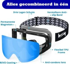 VAIN Arctic Carver - Unisex Skibril - Magnetisch Wisselbaar - 100% UV -Bol Winkel 1200x1092 1