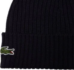 Lacoste Beanie Geribbelde Dames Heren Muts Wol Navy Blauw RB0001 - Maat One Size -Bol Winkel 1200x1122 1