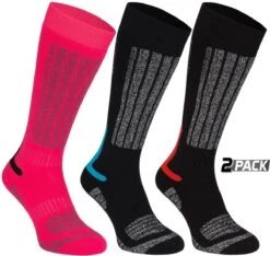 Starling Skikousen - 2-Pack - Whistler - Fuchsia/Grijs - 35/38 -Bol Winkel 1200x1135 7