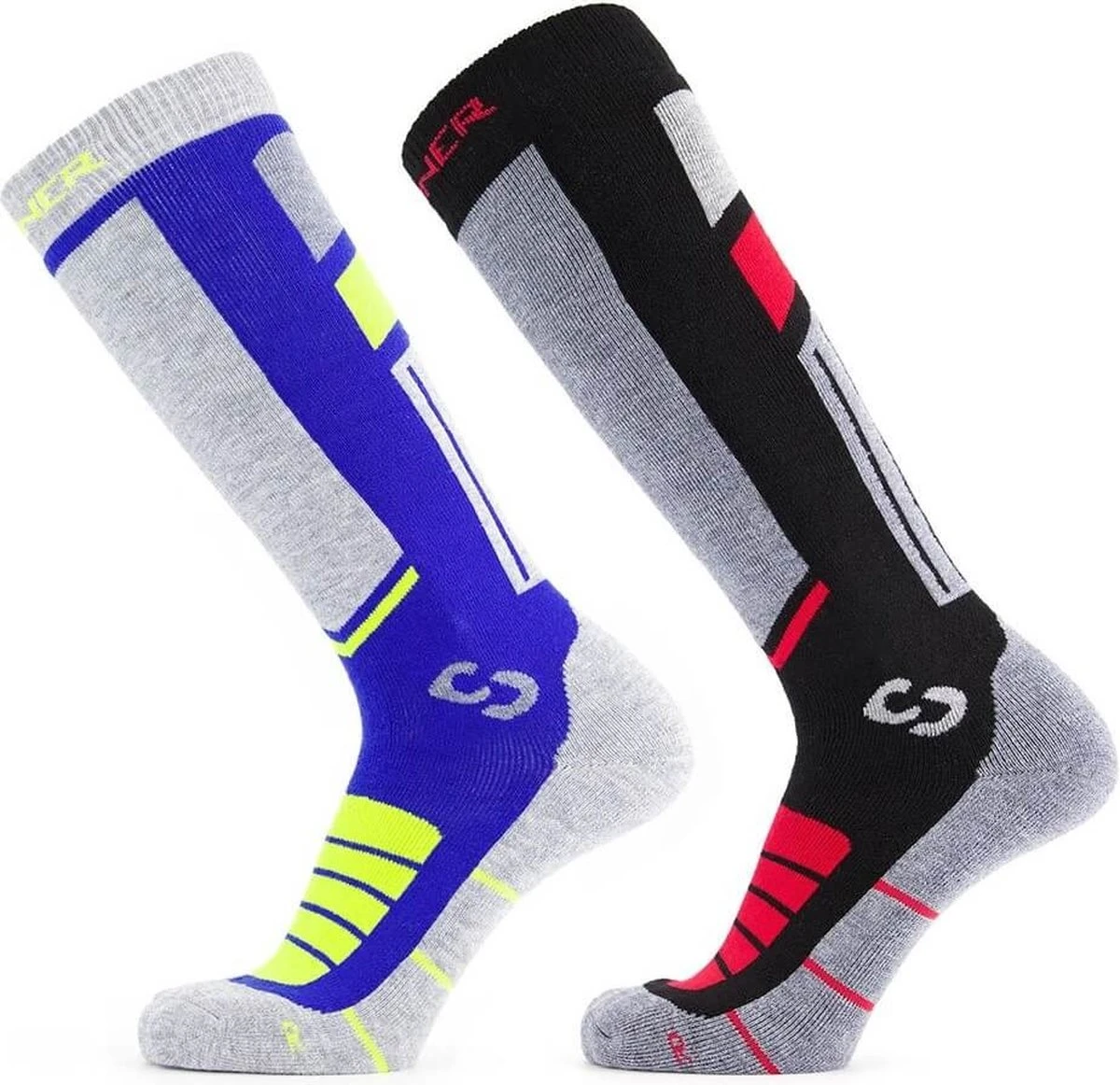 SINNER Pro Socks II Skisokken (Dubbelverpakking) - Blauw/Rood - 39-41 3 SINNER Pro Socks II Skisokken (Dubbelverpakking) - Blauw/Rood - 39-41