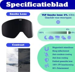 VAIN Slopester Skibril Lens - SMOKE - Zwarte CE 4 Lens - Zonnig Weer -Bol Winkel 1200x1163 1