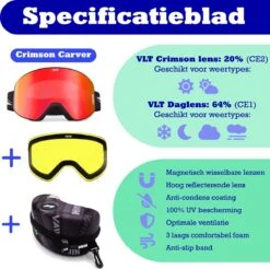 VAIN Crimson Carver - Unisex Skibril + Extra Magnetische Lens + Case -Bol Winkel 1200x1193 1