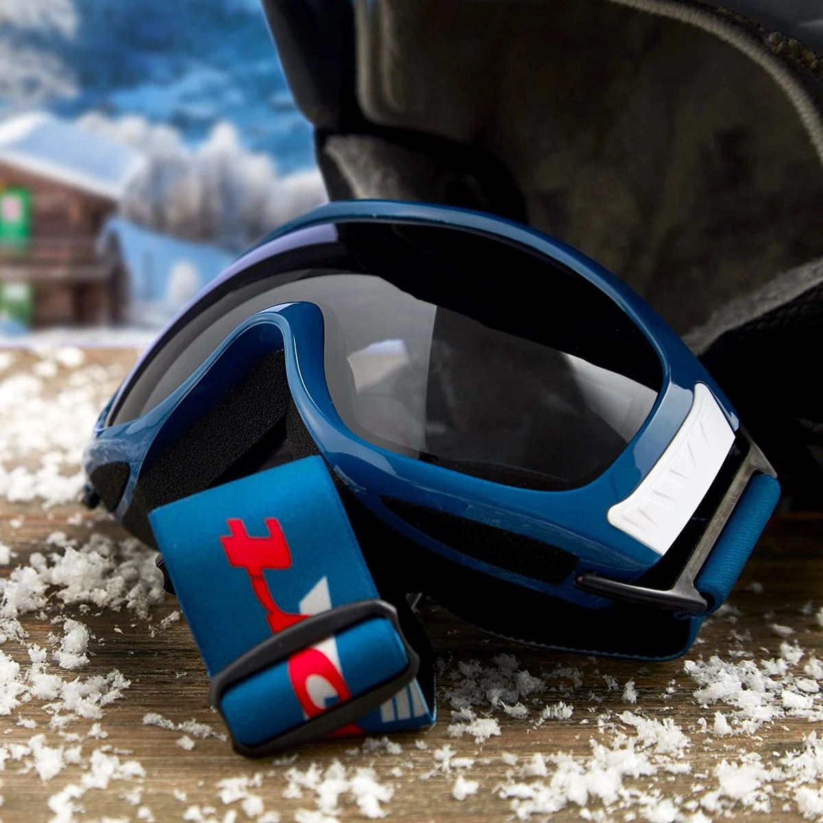 Skibril Snowboard Bril - Anti Fog - Blauw - Unisex Volwassen - Wintersport 5 Skibril Snowboard Bril - Anti Fog - Blauw - Unisex Volwassen - Wintersport - Afbeelding 3