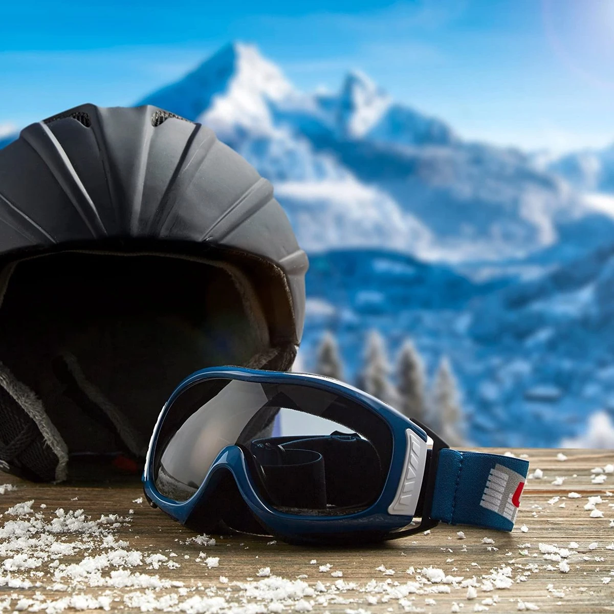 Skibril Snowboard Bril - Anti Fog - Blauw - Unisex Volwassen - Wintersport 6 Skibril Snowboard Bril - Anti Fog - Blauw - Unisex Volwassen - Wintersport - Afbeelding 4