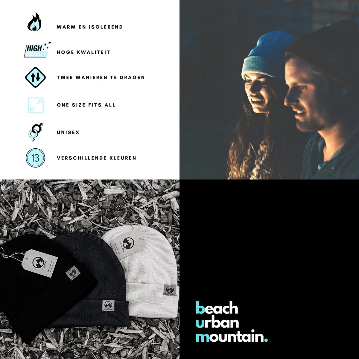 MowMow® Muts | Merino | Beanie | One Size Fits All | Unisex | Volwassenen 5 MowMow® Muts | Merino | Beanie | One Size Fits All | Unisex | Volwassenen - Afbeelding 3