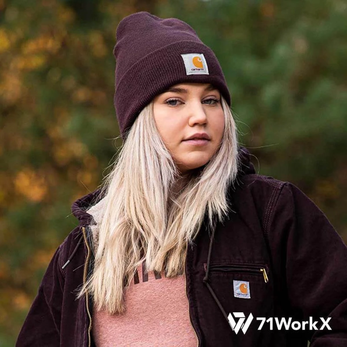 Carhartt Muts - A18 Watch Hat - Unisex - Blackberry *Limited Edition 7 Carhartt Muts - A18 Watch Hat - Unisex - Blackberry *Limited Edition - Afbeelding 5