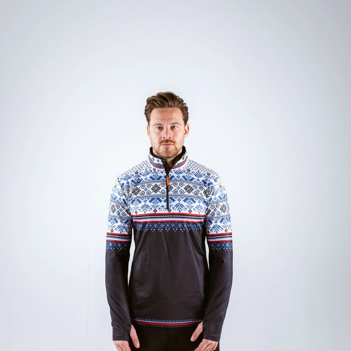Gareth & Lucas Skipully The Fifteen - Heren M - 100% Gerecycled Polyester - Midlayer Sportshirt - Wintersport 6 Gareth & Lucas Skipully The Fifteen - Heren M - 100% Gerecycled Polyester - Midlayer Sportshirt - Wintersport - Afbeelding 4