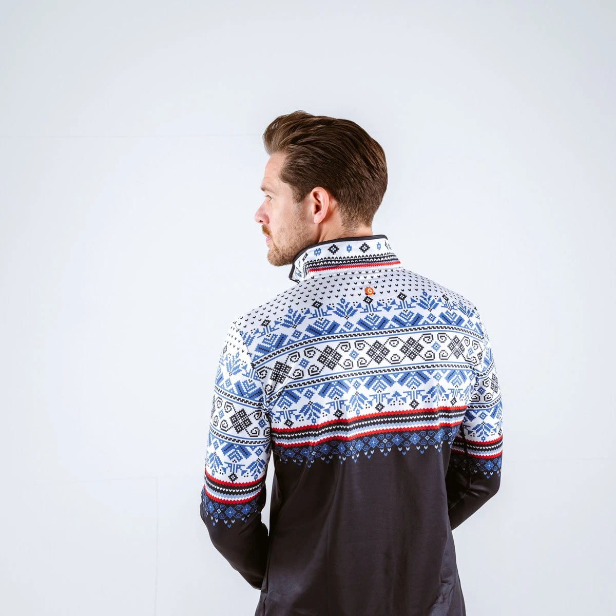 Gareth & Lucas Skipully The Fifteen - Heren M - 100% Gerecycled Polyester - Midlayer Sportshirt - Wintersport 7 Gareth & Lucas Skipully The Fifteen - Heren M - 100% Gerecycled Polyester - Midlayer Sportshirt - Wintersport - Afbeelding 5