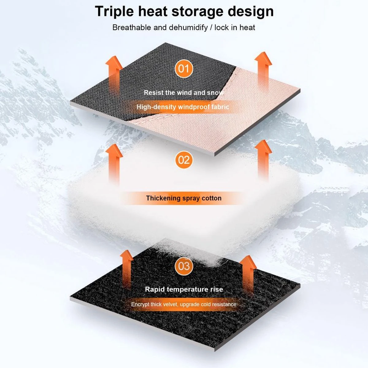 Touchscreen Ski Handschoenen - Grijs 5 Touchscreen Ski Handschoenen - Grijs - Afbeelding 3