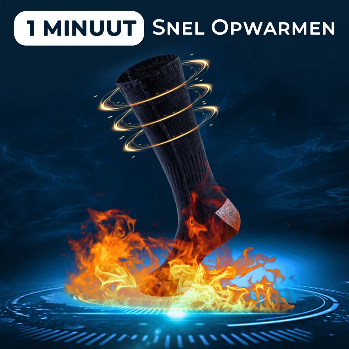 Basila® Elektrische Sokken - Zwart - Unisex Voor Vrouwen En Mannen - Free Size - 4000mAh Accu - USB Oplaadbaar - Verwarmde Sokken Met Accu 6 Basila® Elektrische Sokken - Zwart - Unisex Voor Vrouwen En Mannen - Free Size - 4000mAh Accu - USB Oplaadbaar - Verwarmde Sokken Met Accu - Afbeelding 4