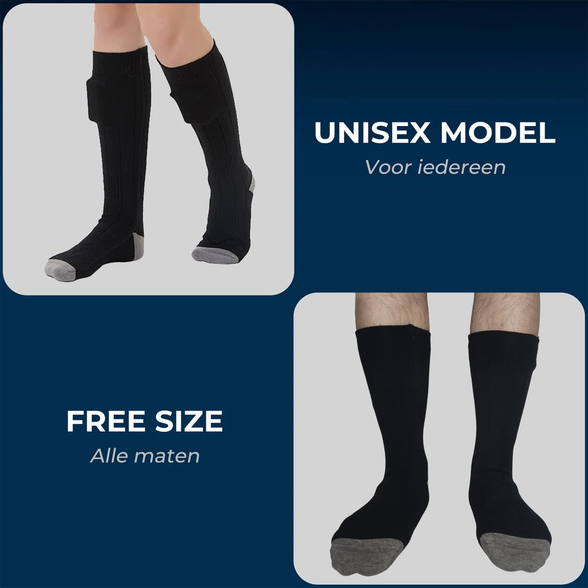 Basila® Elektrische Sokken - Zwart - Unisex Voor Vrouwen En Mannen - Free Size - 4000mAh Accu - USB Oplaadbaar - Verwarmde Sokken Met Accu 11 Basila® Elektrische Sokken - Zwart - Unisex Voor Vrouwen En Mannen - Free Size - 4000mAh Accu - USB Oplaadbaar - Verwarmde Sokken Met Accu - Afbeelding 9