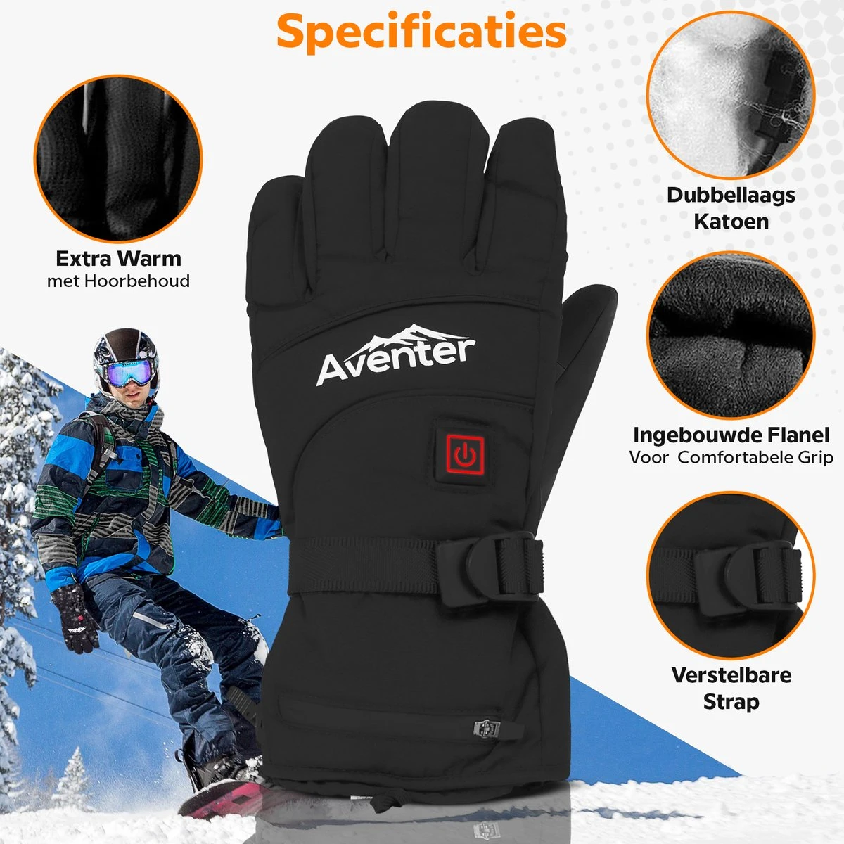 Handschoenen - Opwarmbare Handschoenen - Elektrische Handschoenen - Wintersport Handschoenen - Ski Handschoenen - Snowboard Handschoenen - Handschoen Dames - Handschoen Heren - Handschoen Maat 8 - Inclusief 2 Batterijen - Inclusief Oplader En Kabel 9 Handschoenen - Opwarmbare Handschoenen - Elektrische Handschoenen - Wintersport Handschoenen - Ski Handschoenen - Snowboard Handschoenen - Handschoen Dames - Handschoen Heren - Handschoen Maat 8 - Inclusief 2 Batterijen - Inclusief Oplader En Kabel - Afbeelding 7
