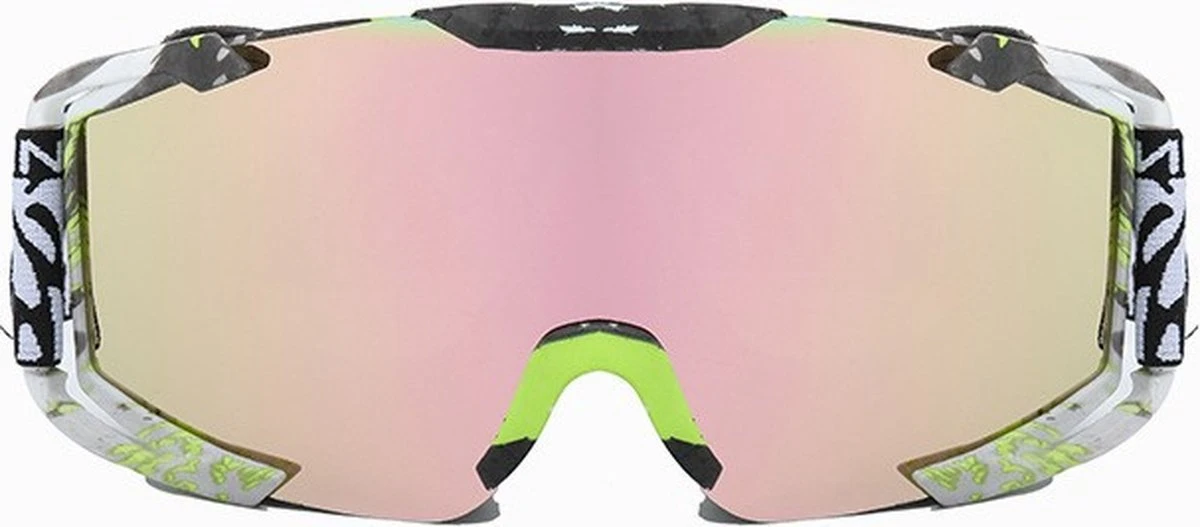 Skibril - Snowboardbril - Crossbril - Roze Spiegel 4 Skibril - Snowboardbril - Crossbril - Roze Spiegel - Afbeelding 2