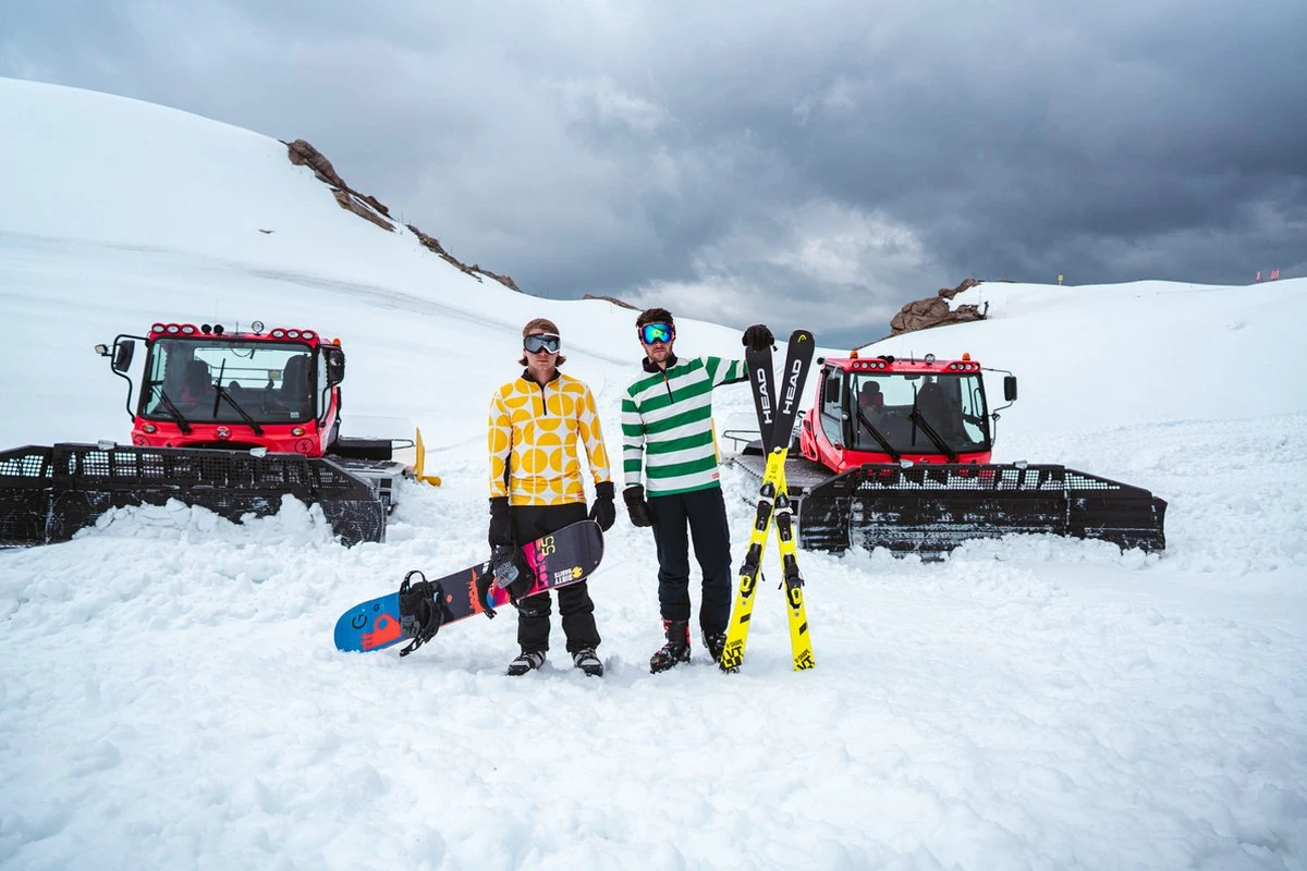 Gareth & Lucas Skipully The Six - Heren M - 100% Gerecycled Polyester - Midlayer Sportshirt - Wintersport 11 Gareth & Lucas Skipully The Six - Heren M - 100% Gerecycled Polyester - Midlayer Sportshirt - Wintersport - Afbeelding 9