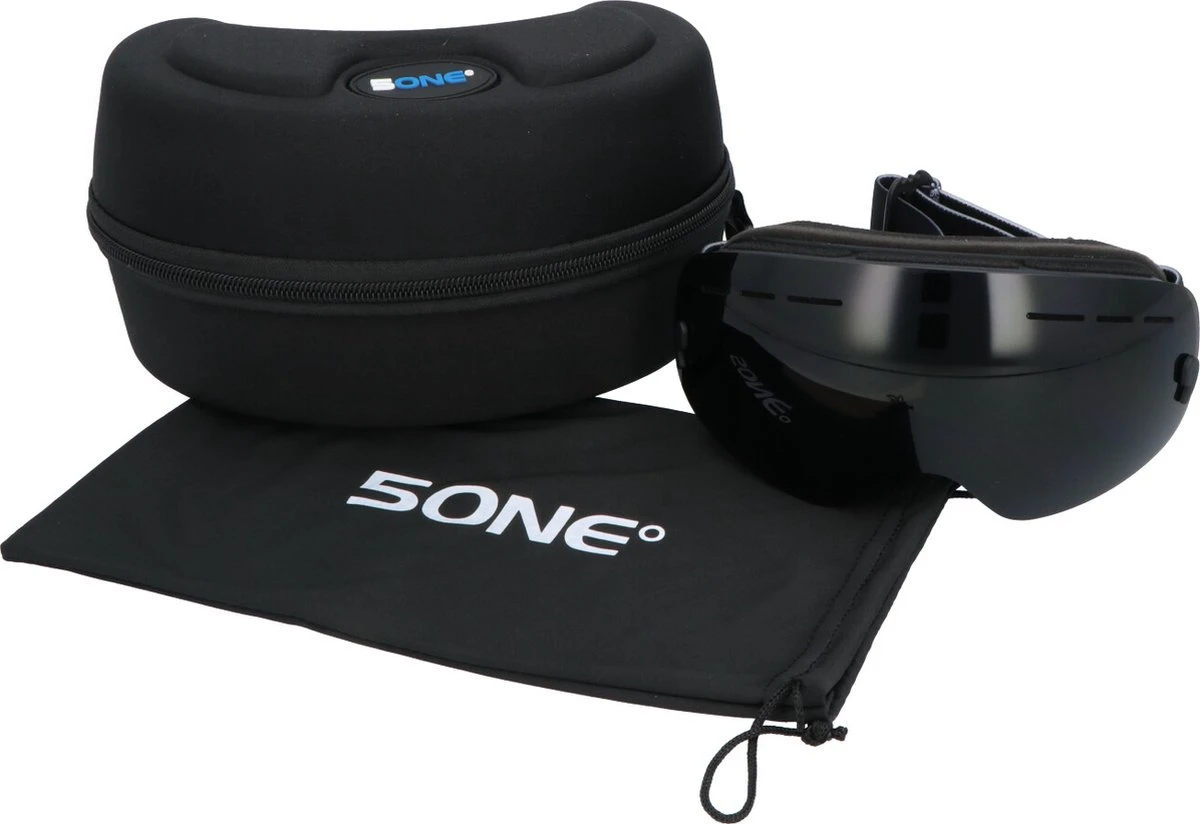 5one® Alpine 2 Black Anti-Condens Skibril Met Hardcase Voor Kinderen 6 5one® Alpine 2 Black Anti-Condens Skibril Met Hardcase Voor Kinderen - Afbeelding 4