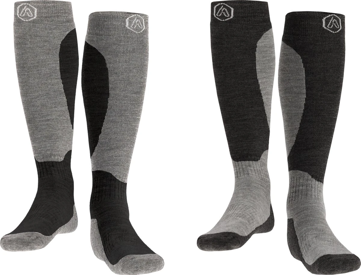 Heat Essentials - Ski Sokken 39 42 - Grijs - 2 Paar - Unisex - Extra Ondersteuning En Demping - Warme Sokken Met Wol - Skisokken Heren - Skisokken Dames - Wintersport Sokken - Huissokken - Compressie Sokken 4 Heat Essentials - Ski Sokken 39 42 - Grijs - 2 Paar - Unisex - Extra Ondersteuning En Demping - Warme Sokken Met Wol - Skisokken Heren - Skisokken Dames - Wintersport Sokken - Huissokken - Compressie Sokken - Afbeelding 2