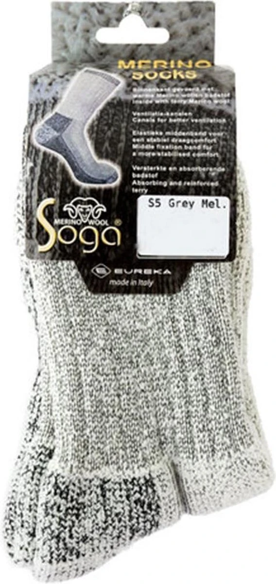 2-Pack Dikke Wollen Thermosokken Met Badstof Voering S5 - Unisex - Grijs - Maat 43-45 4 2-Pack Dikke Wollen Thermosokken Met Badstof Voering S5 - Unisex - Grijs - Maat 43-45 - Afbeelding 2