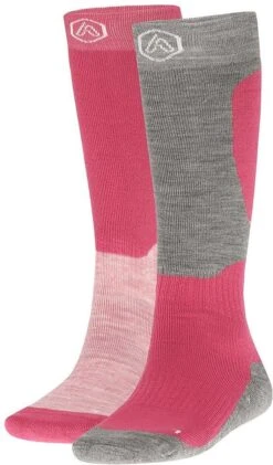 Apollo® Apollo | Skisokken Unisex | Pink Design | 2-Pak | Maat 39/42 | Skisokken Heren | Skisokken Dames