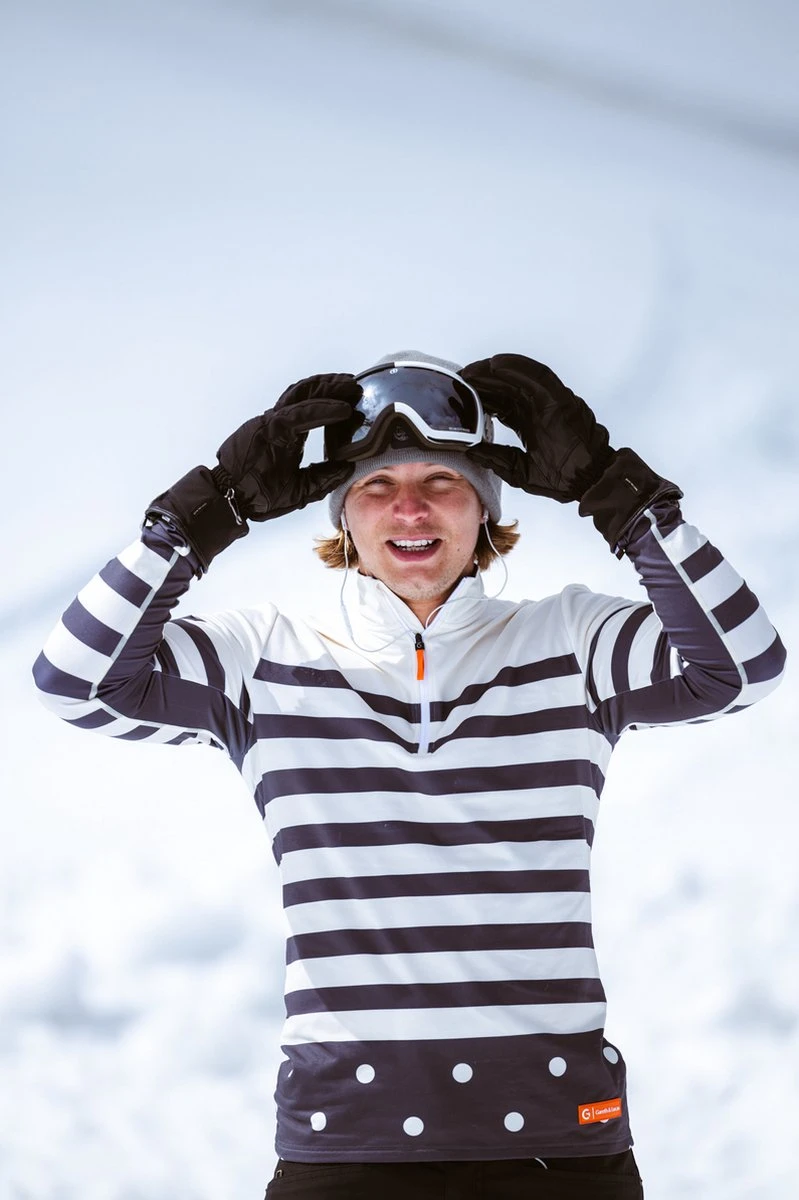 Gareth & Lucas Skipully The Eight - Heren XL - 100% Gerecycled Polyester - Midlayer Sportshirt - Wintersport 7 Gareth & Lucas Skipully The Eight - Heren XL - 100% Gerecycled Polyester - Midlayer Sportshirt - Wintersport - Afbeelding 5