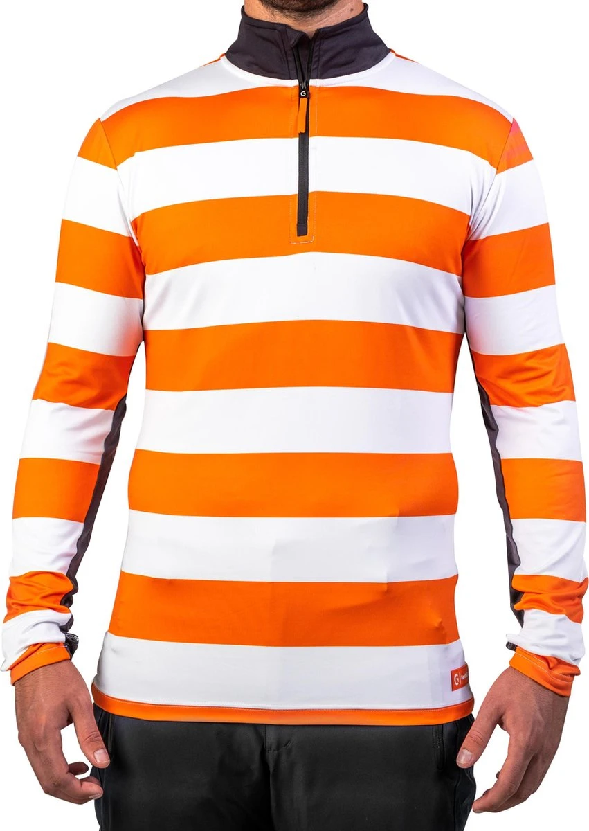 Gareth & Lucas Skipully The Four - Heren M - 100% Gerecycled Polyester - Midlayer Sportshirt - Wintersport 8 Gareth & Lucas Skipully The Four - Heren M - 100% Gerecycled Polyester - Midlayer Sportshirt - Wintersport - Afbeelding 6