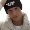 BEECHFIELD FUCKING KOUD Uniseks Muts - Zwart - Beanie - One Size - Grappige Teksten - Quotes - Original Kwoots - Wintersport - Aprés Ski Muts - Ik Wil Zomer